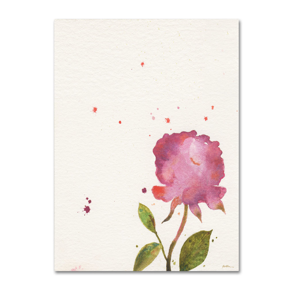 Sheila Golden 'A Rose Impression' 14 X 19 Canvas Art