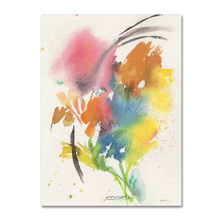 Sheila Golden 'Rainbow Bouquet' 14 X 19 Canvas Art
