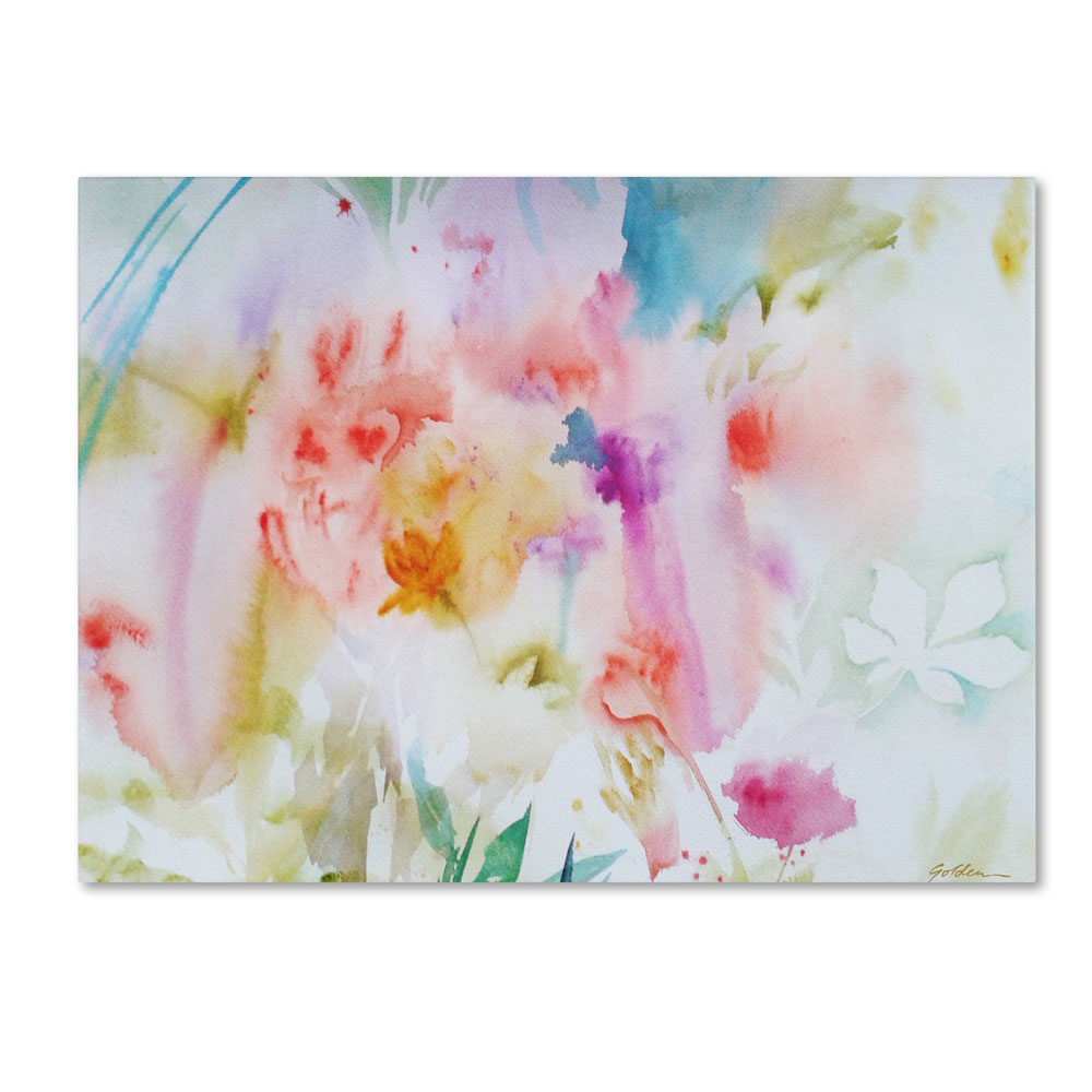 Sheila Golden 'Flower Dreams' 14 X 19 Canvas Art