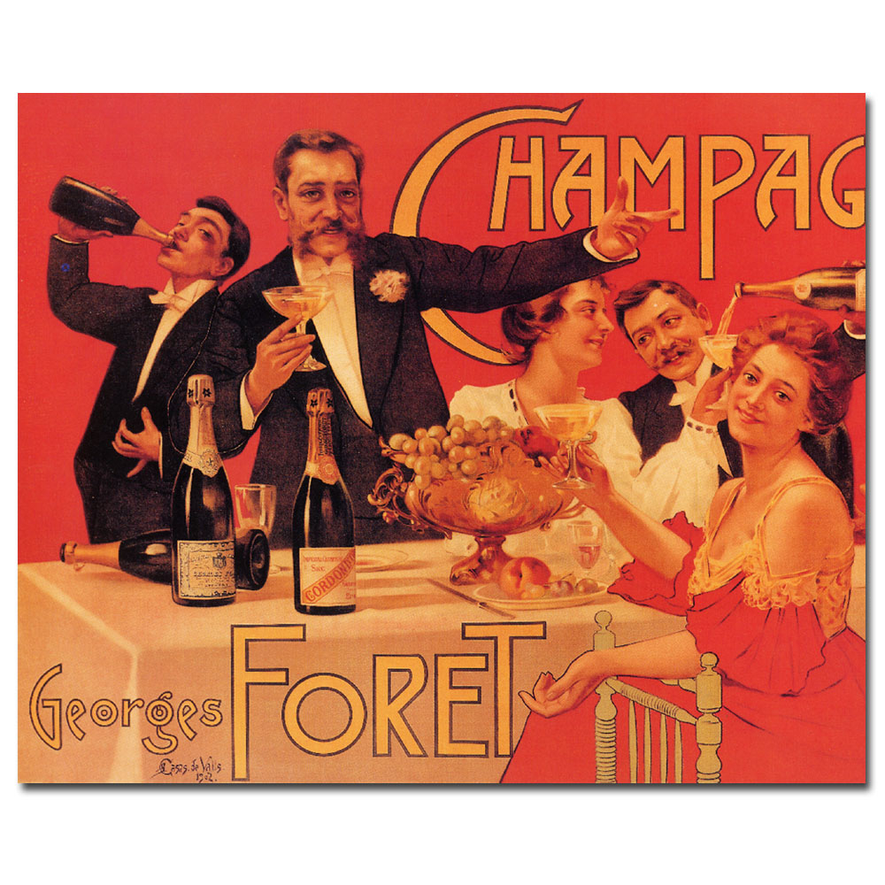 Champagne Georges Foret' 14 X 19 Canvas Art