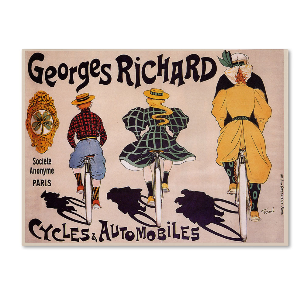 Georges Richard Cycles & Automobiles' 14 X 19 Canvas Art