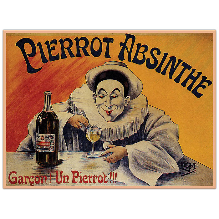 Pierrot Absinthe Garcon' 14 X 19 Canvas Art