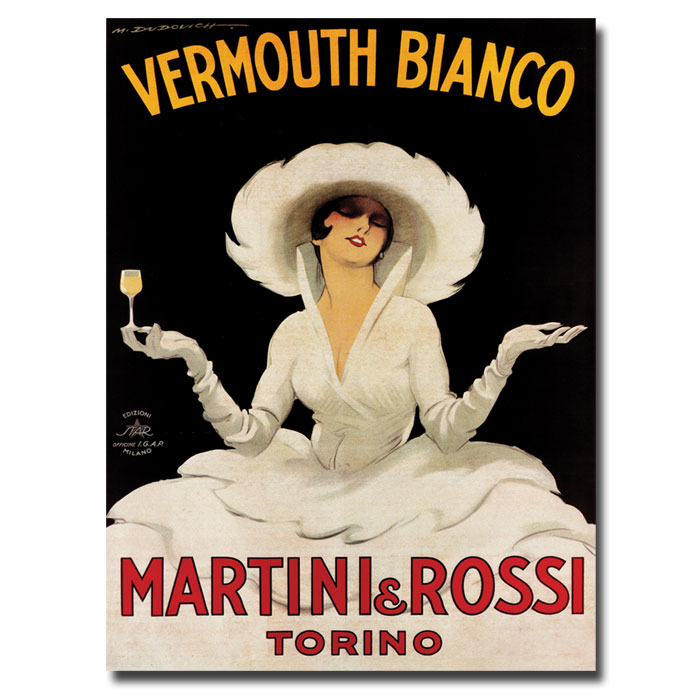 Vermouth Bianco Martini Rossi' 14 X 19 Canvas Art