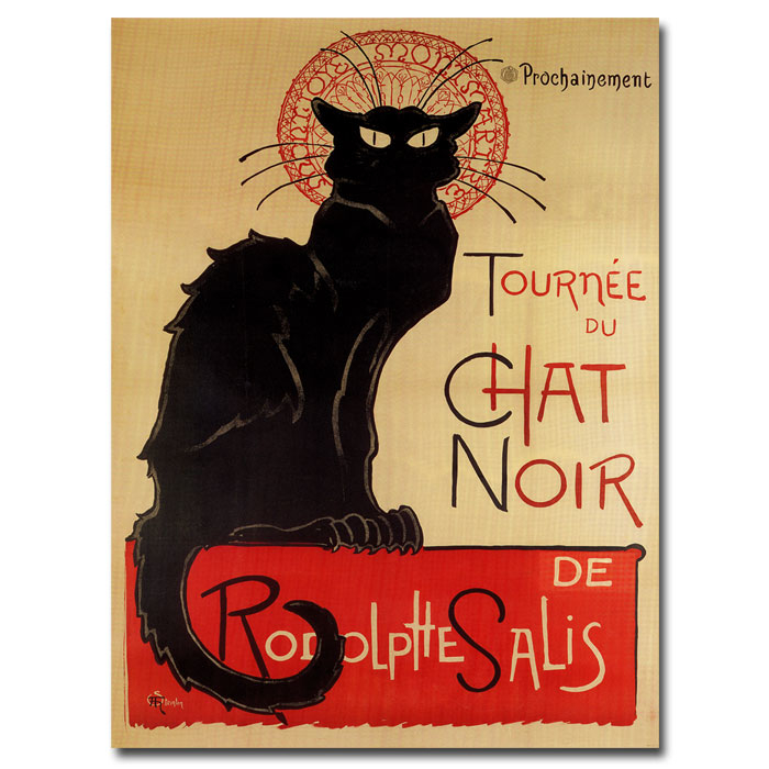 Theophile A. Steinlen 'Tournee Du Chat Noir' 14 X 19 Canvas Art