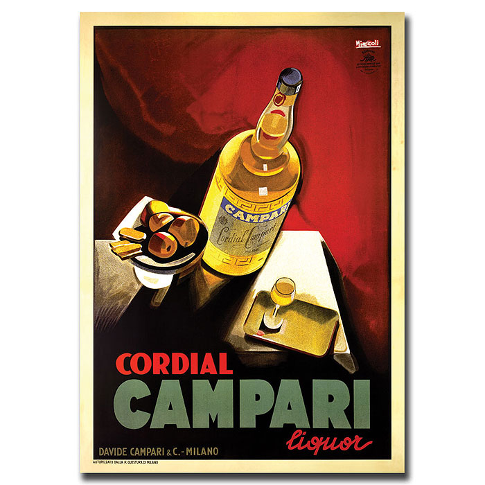 Cordial Campari Liquor' 14 X 19 Canvas Art