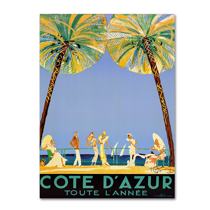 Cote D'Azur' 14 X 19 Canvas Art