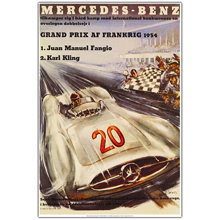 Mercedes Benz Grand Pris' 14 X 19 Canvas Art
