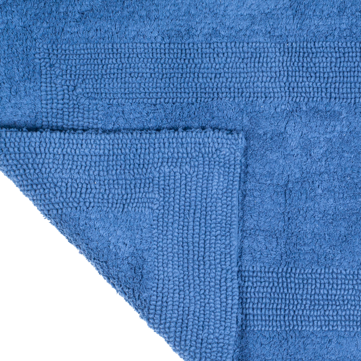 Lavish Home 100% Cotton Reversible Long Bath Rug - Blue - 24x60