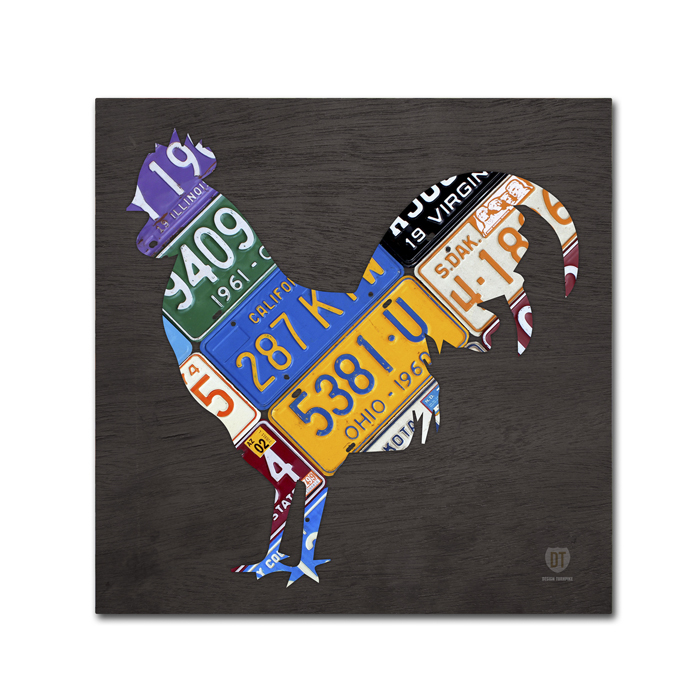 Design Turnpike 'Rooster' Canvas Wall Art 14 X 14