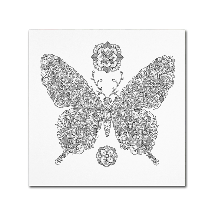 Filippo Cardu 'Butterfly Princess' Canvas Wall Art 14 X 14