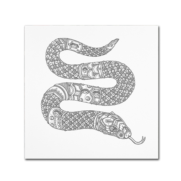Filippo Cardu 'Jewel Snake' Canvas Wall Art 14 X 14