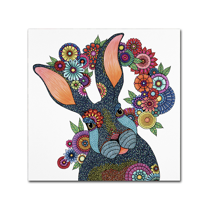 Hello Angel 'Mr. Rabbit' Canvas Wall Art 14 X 14