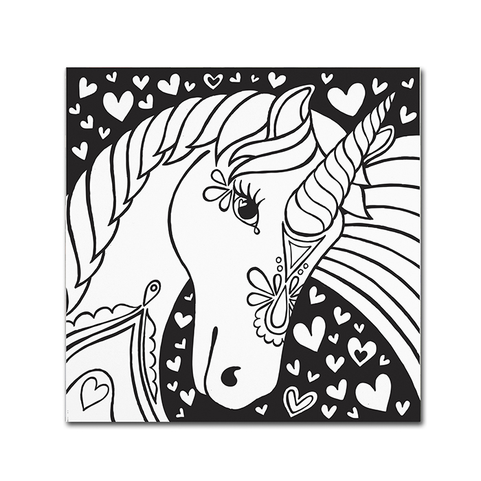 Hello Angel 'Sweet Unicorn' Canvas Wall Art 14 X 14