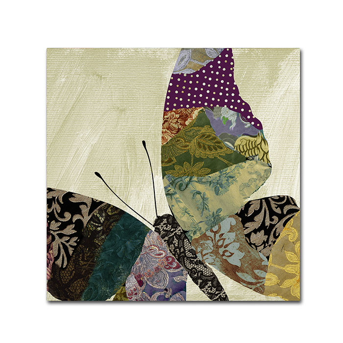 Color Bakery 'Butterfly Brocade I' Canvas Wall Art 14 X 14