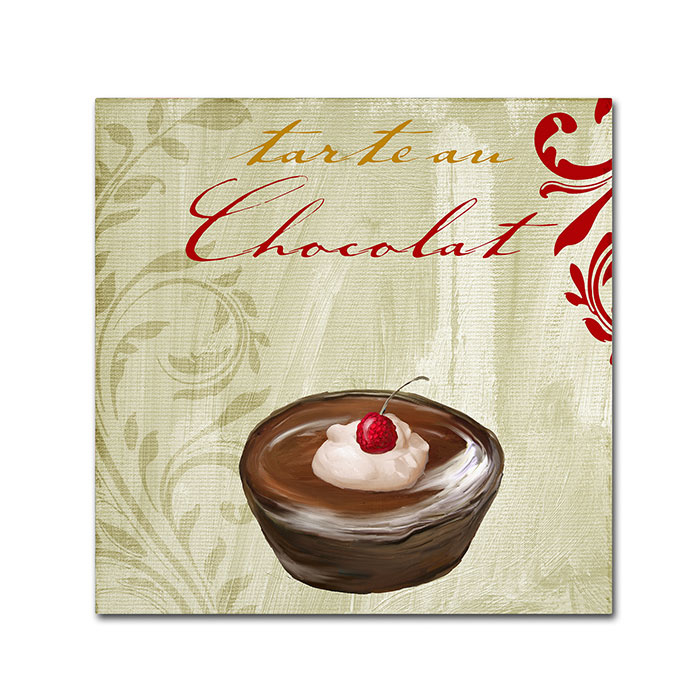 Color Bakery 'Tartes Francais, Chocolat' Canvas Wall Art 14 X 14