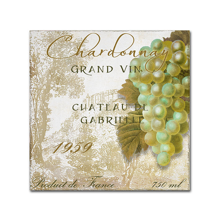 Color Bakery 'Grand Vin Chardonnay' Canvas Wall Art 14 X 14