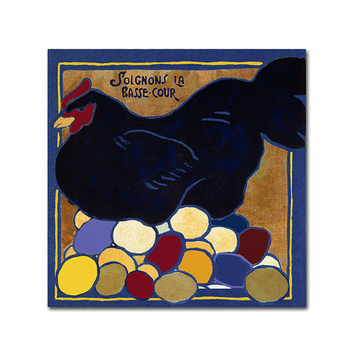 Color Bakery 'Poulets I' Canvas Wall Art 14 X 14