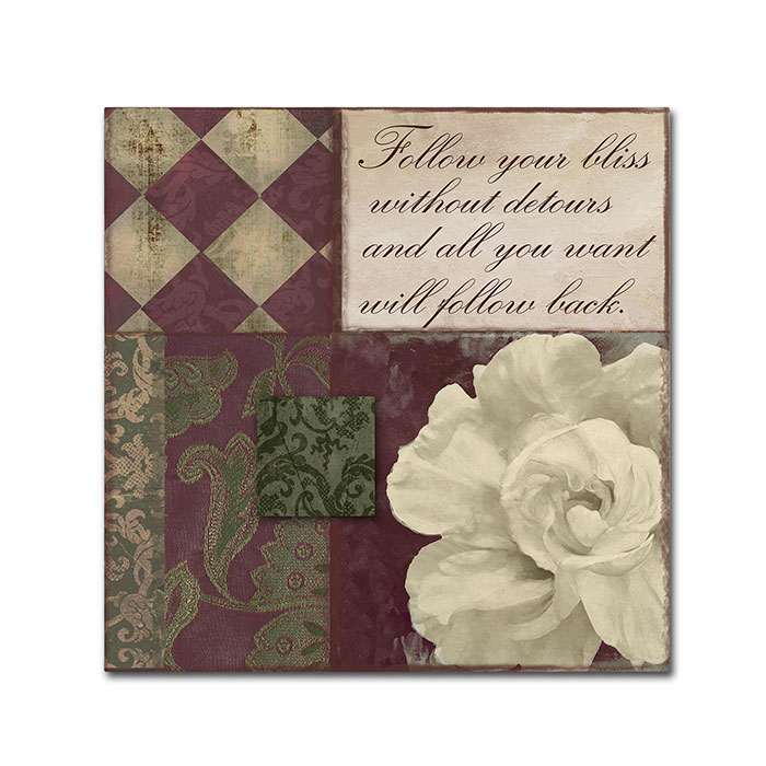 Color Bakery 'Follow Your Bliss' Canvas Wall Art 14 X 14