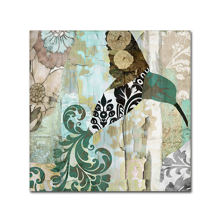 Color Bakery 'Hummingbird Batik I' Canvas Wall Art 14 X 14