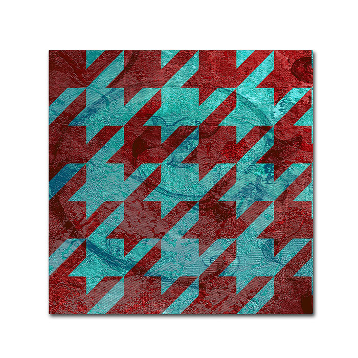 Color Bakery 'Houndstooth IV' Canvas Wall Art 14 X 14