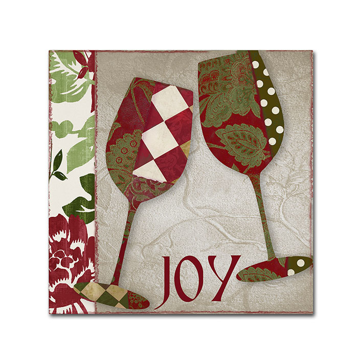 Color Bakery 'Holiday Cheer One' Canvas Wall Art 14 X 14