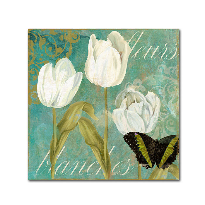 Color Bakery 'White Tulips I' Canvas Wall Art 14 X 14