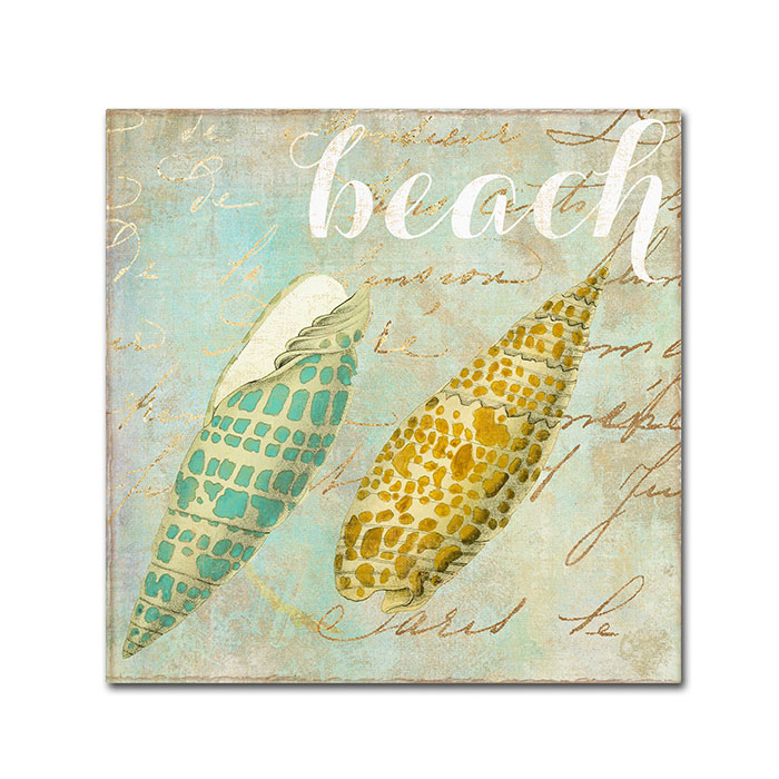 Color Bakery 'Turquoise Beach II' Canvas Wall Art 14 X 14