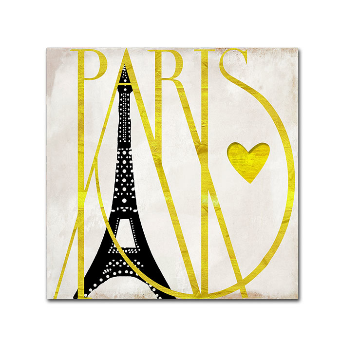 Color Bakery 'I Love Paris' Canvas Wall Art 14 X 14