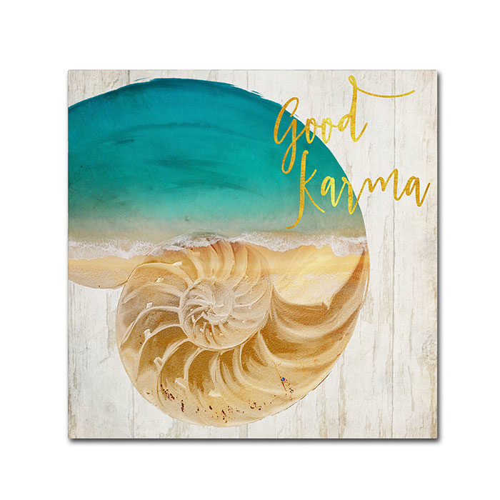 Color Bakery 'Sea In My Hand' Canvas Wall Art 14 X 14