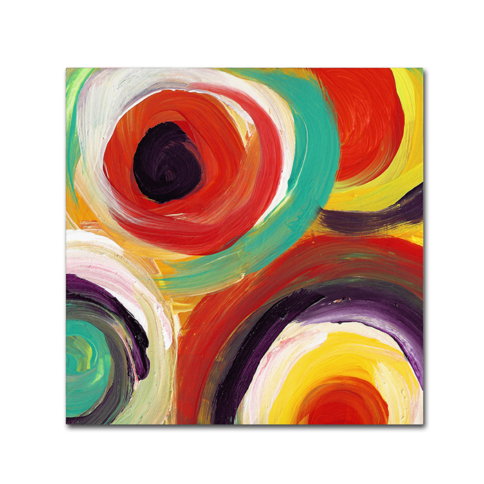 Amy Vangsgard 'Bright Bold Circles Square 2' Canvas Wall Art 14 X 14