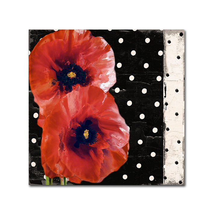 Color Bakery 'Scarlet Poppies II' Canvas Wall Art 14 X 14