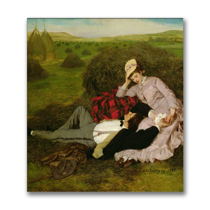 Pal Szinyei Merse 'The Lovers, 1870' Canvas Wall Art 14 X 14