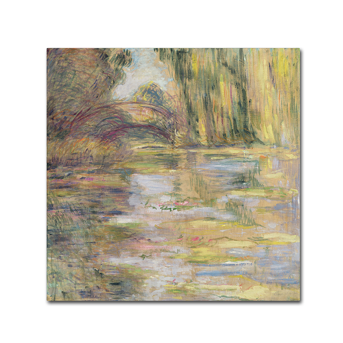 Claude Monet 'Waterlily Pond, The Bridge' Canvas Wall Art 14 X 14
