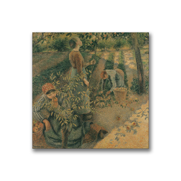 Camille Pissarro 'The Apple Pickers' Canvas Wall Art 14 X 14
