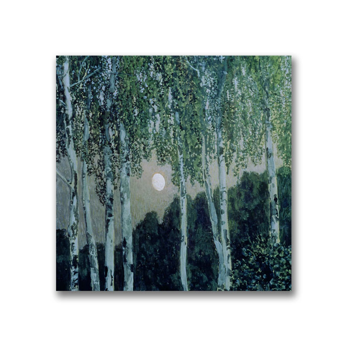 Aleksandr Golovin 'Birch Trees' Canvas Wall Art 14 X 14