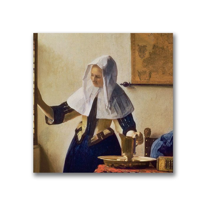 Jan Vermeer 'Young Woman With A Water Jug' Canvas Wall Art 14 X 14