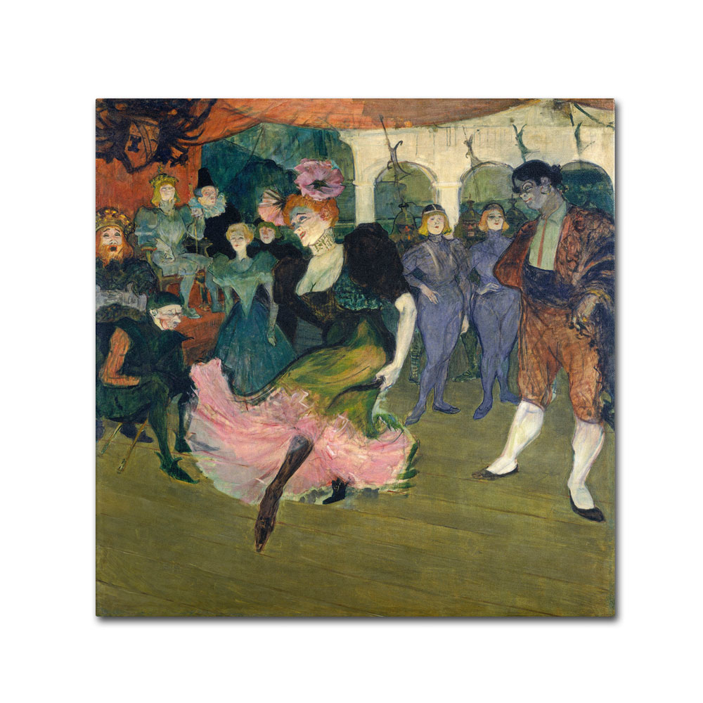 Henri Tolouse-Lautrec 'Marcelle Lender Dancing' Canvas Wall Art 14 X 14