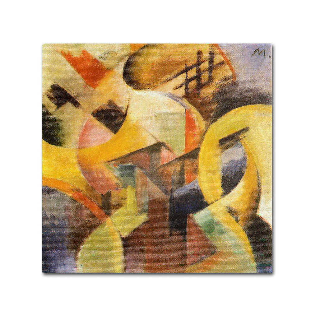 Franz Marc 'Small Composition I 1913' Canvas Wall Art 14 X 14