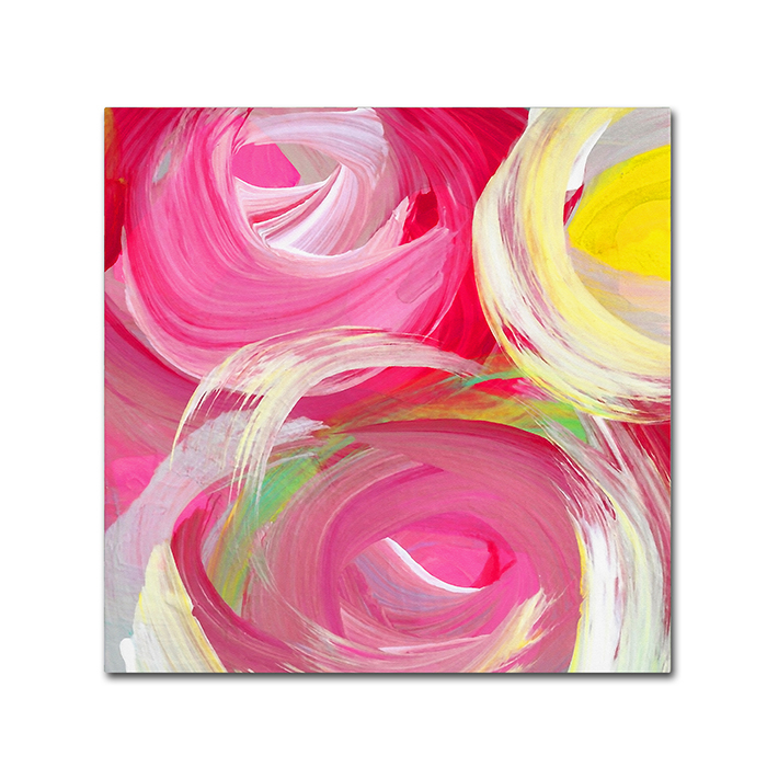 Amy Vangsgard 'Rose Garden Circles Square 4' Canvas Wall Art 14 X 14