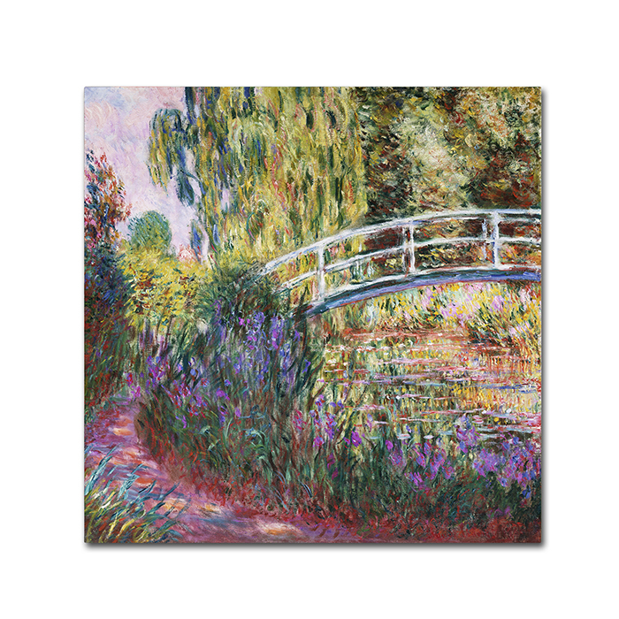 Claude Monet 'The Japanese Bridge IV' Canvas Wall Art 14 X 14.