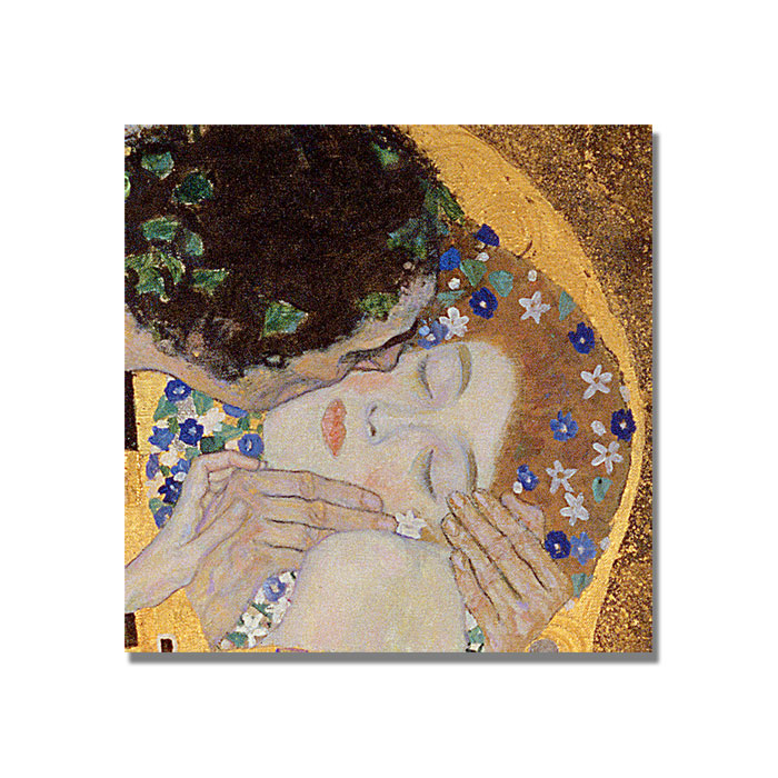 Gustav Klimt 'The Kiss' Canvas Wall Art 14 X 14