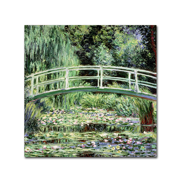 Claude Monet 'White Waterlillies 1889' Canvas Wall Art 14 X 14