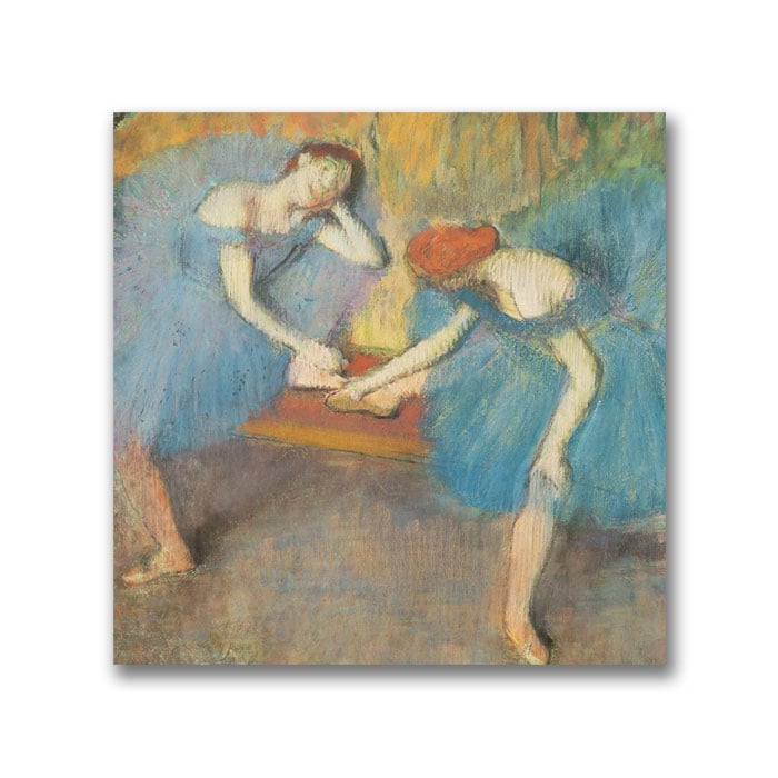 Edgar Degas 'Two Dancers At Rest' Canvas Wall Art 14 X 14