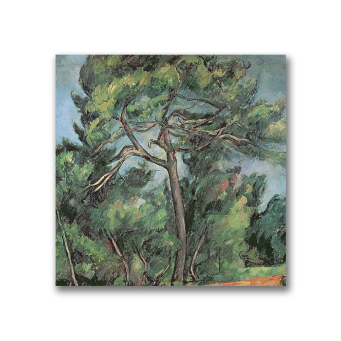Paul Cezanne 'The Large Pine' Canvas Wall Art 14 X 14
