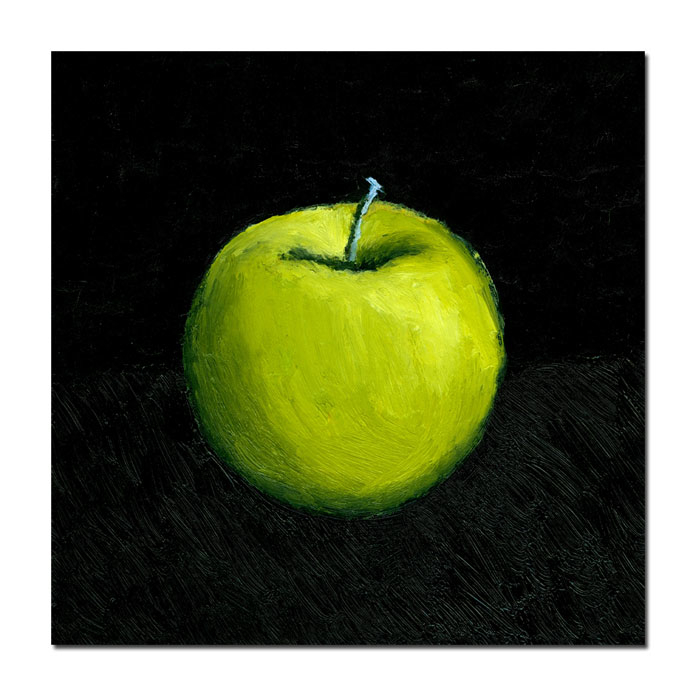 Michelle Calkins 'Green Apple Still Life' Canvas Wall Art 14 X 14