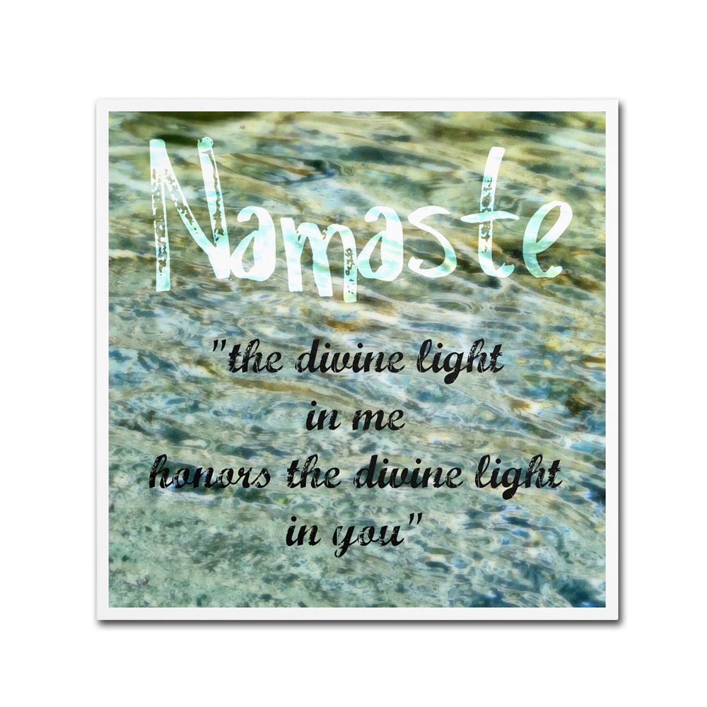 Michelle Calkins 'Namaste With Water Pool' Canvas Wall Art 14 X 14
