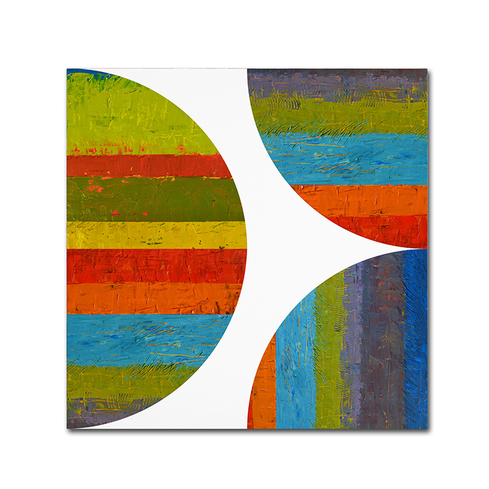 Michelle Calkins 'Half Circle And Quarter Rounds 2.0' Canvas Wall Art 14 X 14