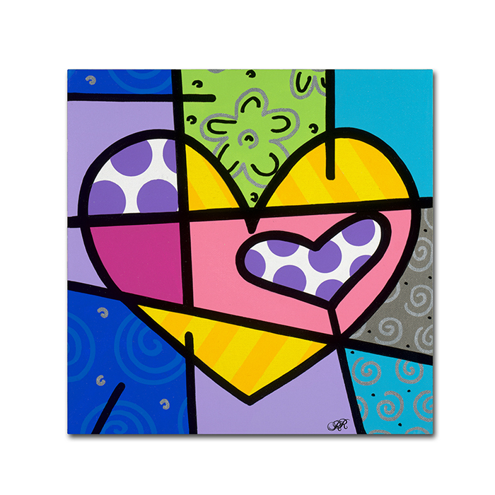 Roberto Rafael 'Big Heart IV' Canvas Wall Art 14 X 14