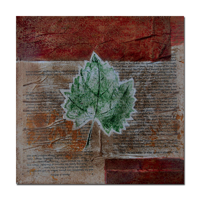 Rusty Leaf By Nicole Dietz-14x14 Canvas Wall Art 14 X 14