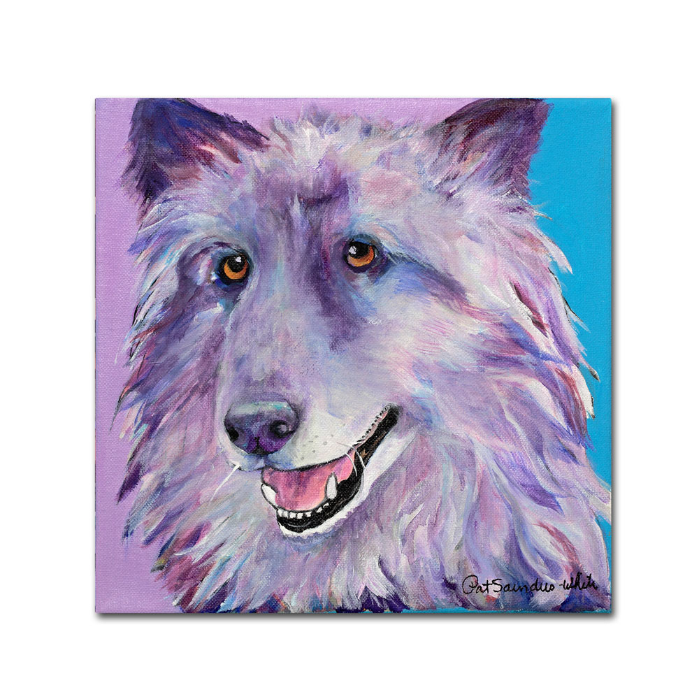 Pat Saunders 'Puppy Dog' Canvas Wall Art 14 X 14